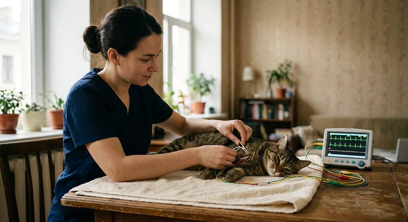 ЭКГ собаке и кошке на дому — иллюстрация